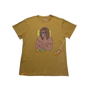 Enjoi x WWE Ultimate Warrior Men's Medium Fools Gold Short Sleeve T-Shirt NWT